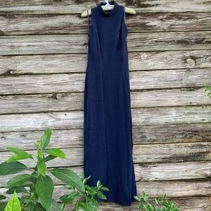 Vintage Navy Shimmer Gown